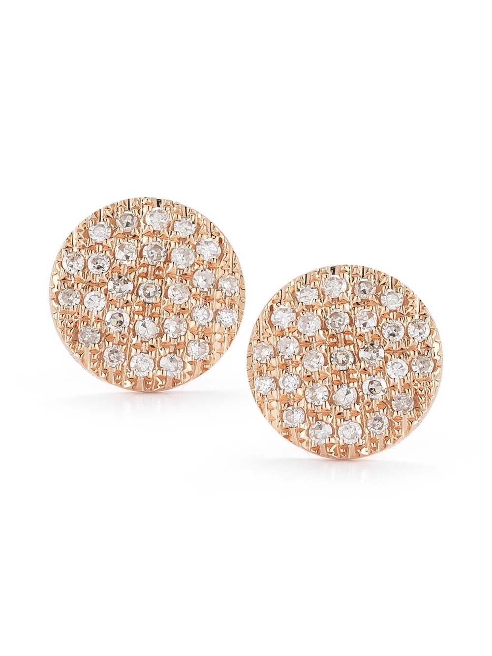 Lauren Joy Medium Diamond Studs 14k Rose Gold